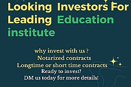 looking investor or partner for education institute looking investor or partner for education institute